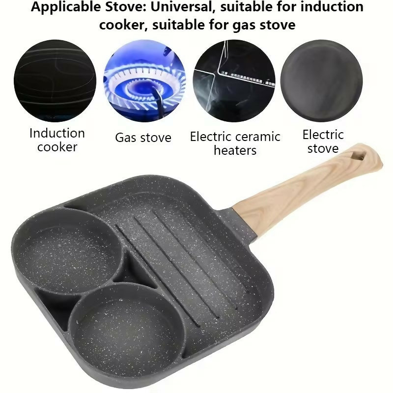 Kitchen Egg Frying Pan Nonstick Pancake Pans Cups Cookware Pancake Pan Egg Pan Suitable for Gas Stove Induction Cooker