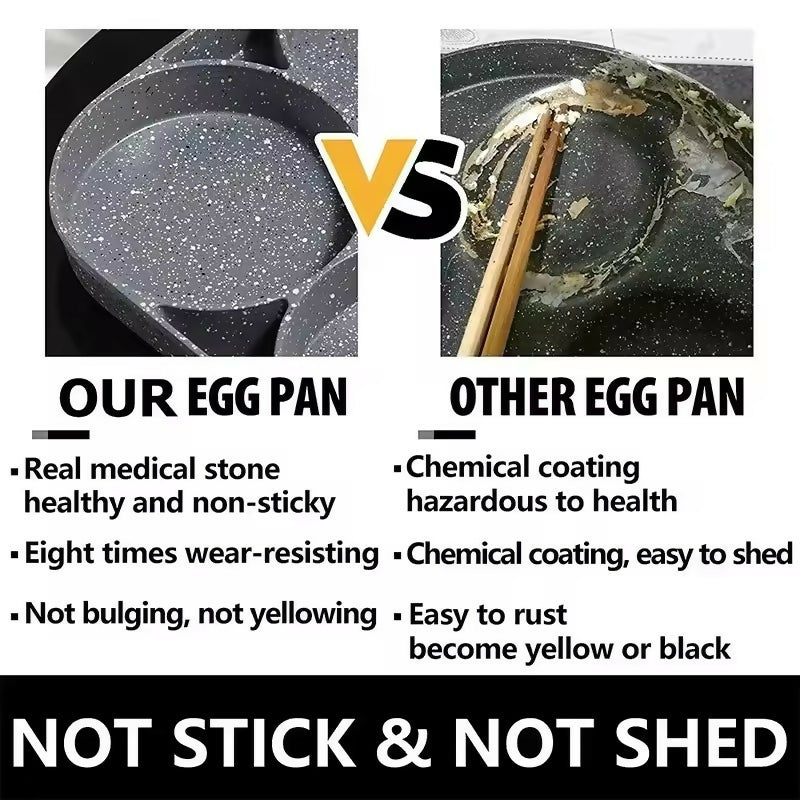 Kitchen Egg Frying Pan Nonstick Pancake Pans Cups Cookware Pancake Pan Egg Pan Suitable for Gas Stove Induction Cooker