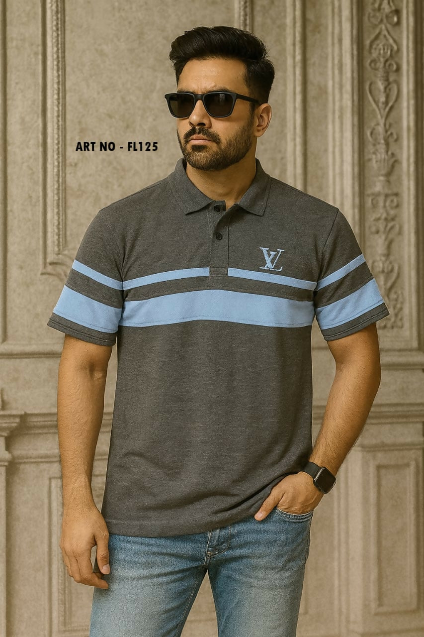 MEN S SHORT SLEEVE COLLERD T SHIRT