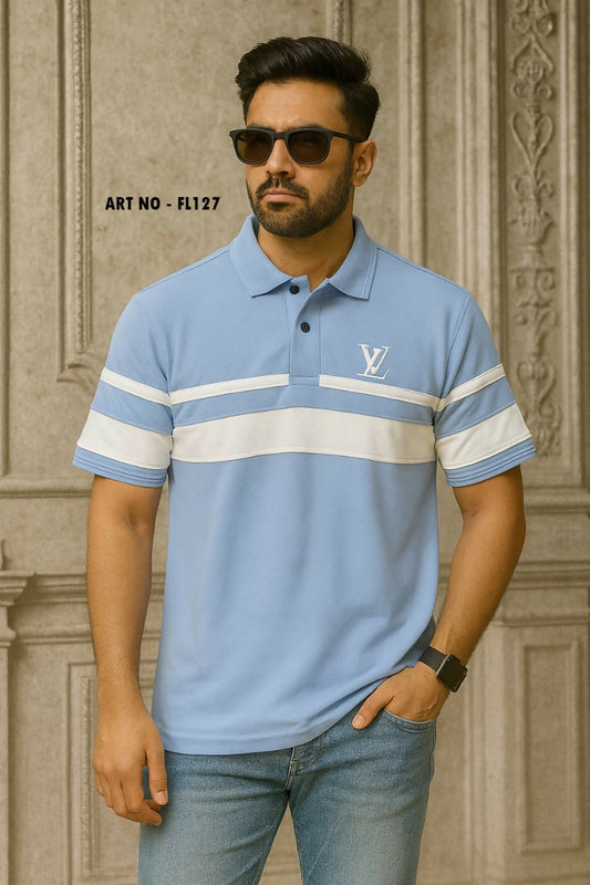 MEN S SHORT SLEEVE COLLERD T SHIRT